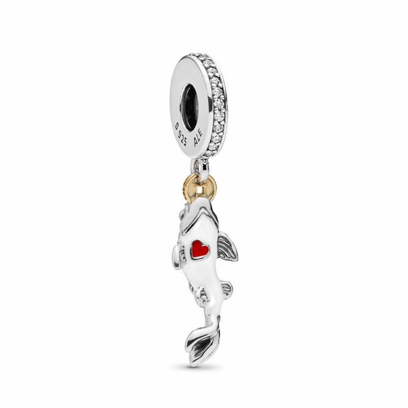 Pandora Good Fortune Carp Charm Online NZ, Two Tone (230594-IZK)